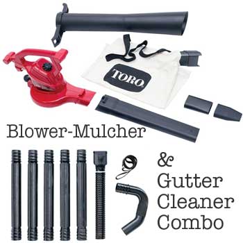 Blower-Mulcher and Gutter Cleaner Combo Kit - a Multi-Purpose Yard Tool in One