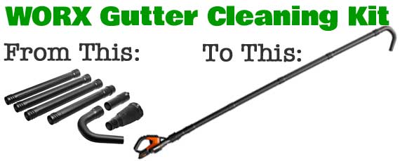 WORX Gutter Cleaning Kit Lets You Get Leaves Out of Your Gutter While Standing Safely on the Ground