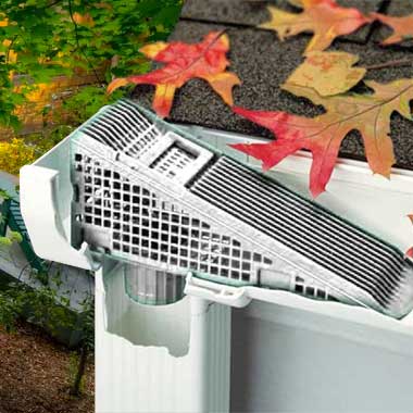 Wedge Downspout Gutter Guard Keeps Leaves from Blocking Gutter Drainage