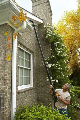 How to Clean Roof Gutters with a WORX Gutter Blower Extension for Leaf Blowers